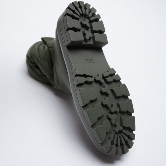 Zara rubberised platform quilted boots - Picture 3 of 10